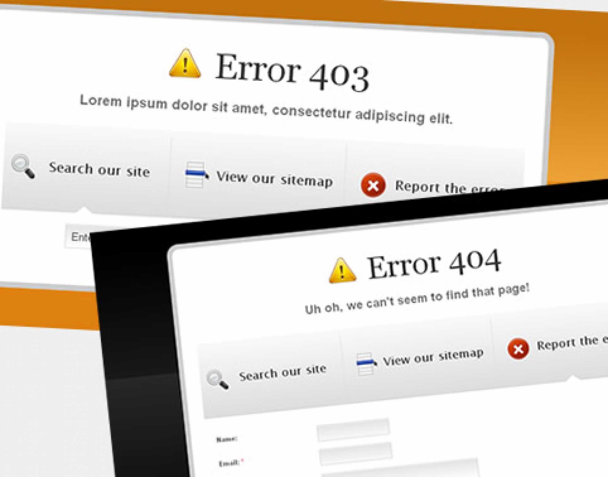 Erros no site